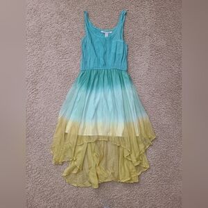 American Rag Teal and Yellow Ombre Dress